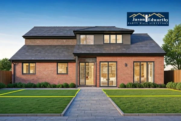 Home extension focusing on boundary line Oldbury